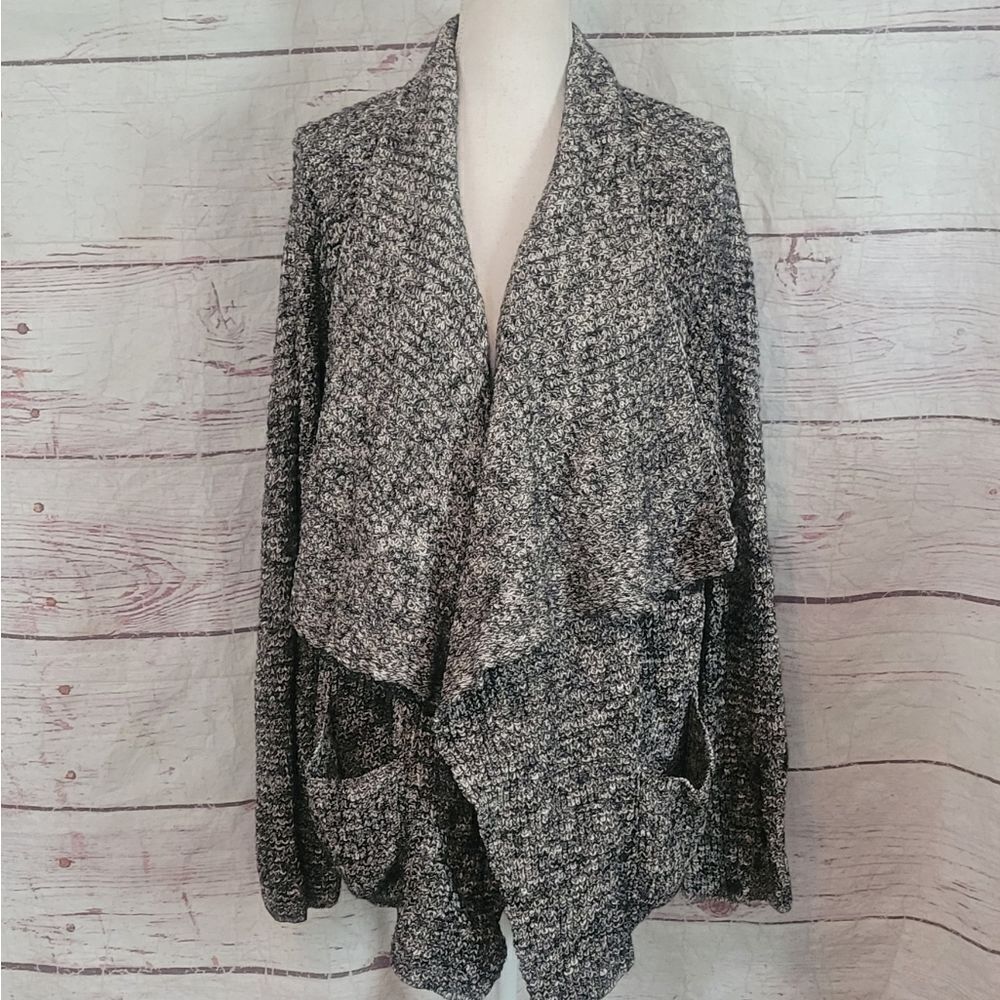 Eileen Fisher Marled Open Waterfall Cardigan Size XL‎